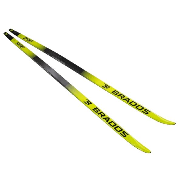 Беговые лыжи STC Brados LS Sport Yellow без насечек, желтый, 190 см